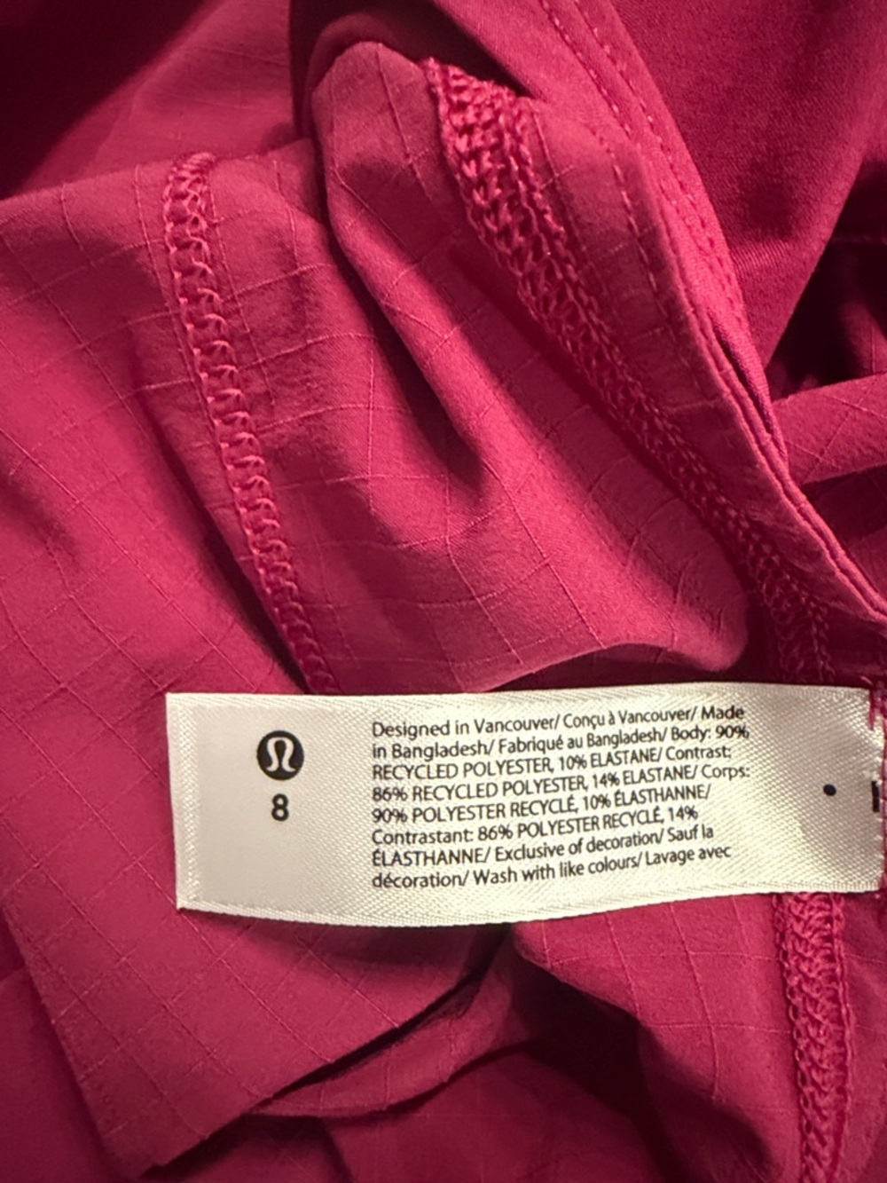 lululemon athletica short sleeve active tee in magenta - Picture 4 of 4